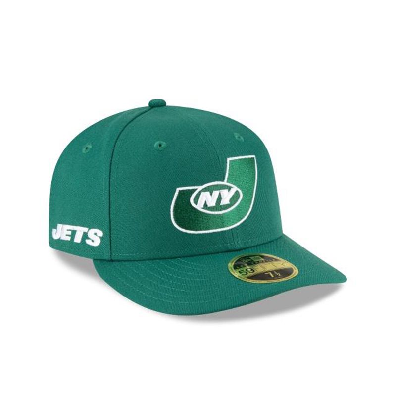 NFL New York Jets Logo Mix Low Profile 59Fifty Fitted (BDM8314) - Green New Era Caps